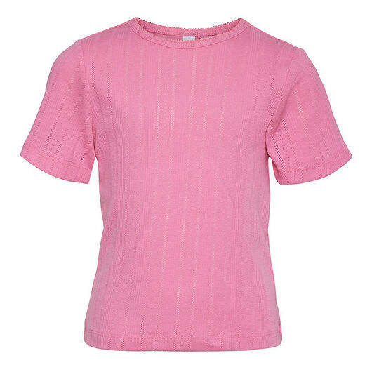 Vero Moda Girl T-shirt - VmJulieta - Rosa Cosmos m. Hålmönster
