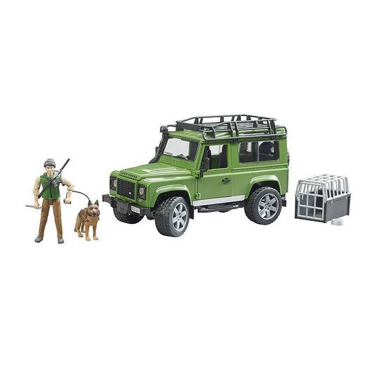Bruder Bil - Land Rover Defender m. Ranger och Hund - 02587