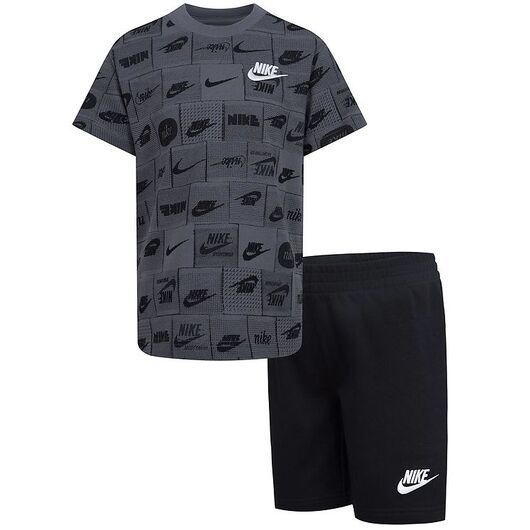 Nike Shortsset - T-shirt/Shorts - Svart/Grå