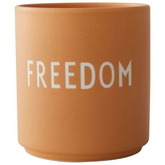 Design Letters Mugg - Favorit Cup - Freedom - Orange