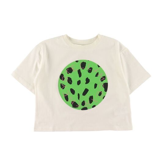 Stella McCartney Kids T-shirt - Beskuren - Vit m. Grön