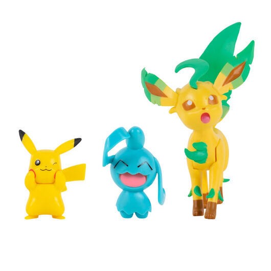 Pokémon Figurer - 3-pack - Stridsfigur - Pikachu/Wynaut/Leafeon