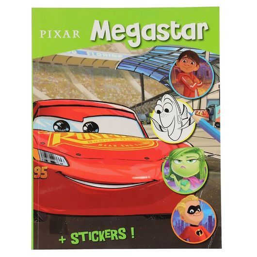 Megastar Målarbok m. Klistermärken - 128 sidor - Pixar