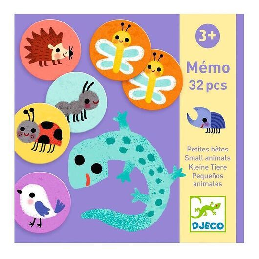 Djeco Memoryspel - 32 Delar - Små djur