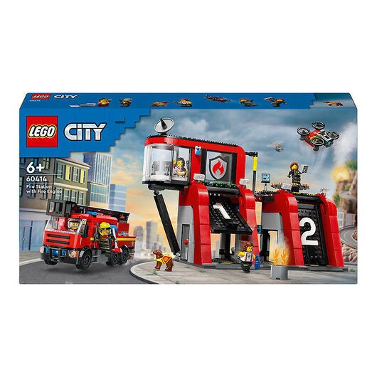LEGOÂ® City - Brandstation med brandbil 60414 - 843 Delar