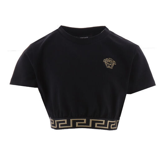 Versace T-shirt - Beskuren - Svart m. Guld