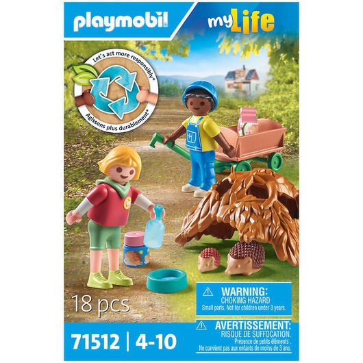 Playmobil My Life - Vård av Igelkottsfamiljen - 71512 - 18 Delar