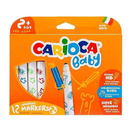 Carioca Baby Tuschpennor - 12 st - Flerfärgad