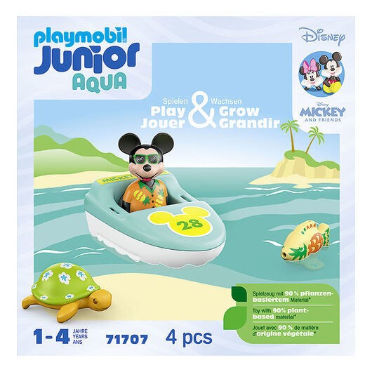 Playmobil 1.2.3/Disney - Mickeys båtresa - 71707 - 4 Delar