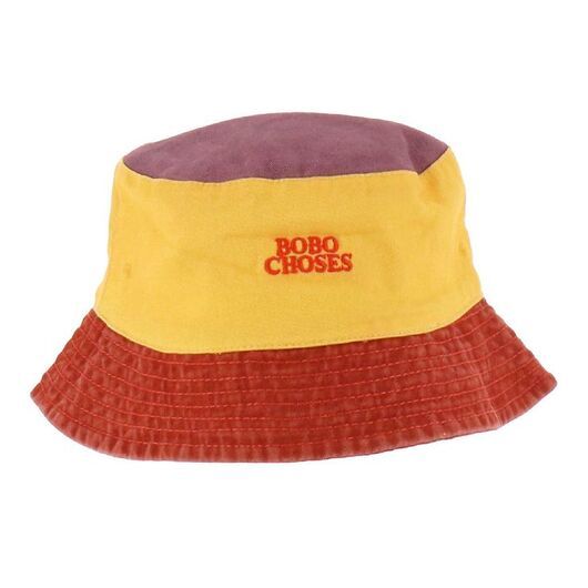 Bobo Choses Bucket Hat - Färgblock - Röd/Gul/Lila