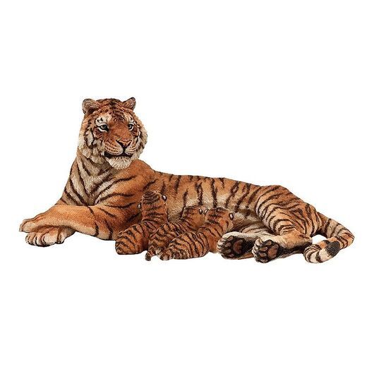 Papo Tiger m. Unger - L: 13 cm