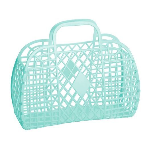 Sun Jellies Liten Folding Basket - Retro - Mint