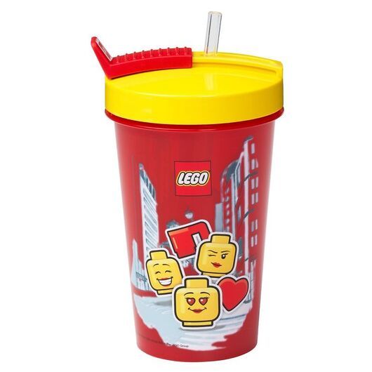 LEGOÂ® Storage Vattenflaska m. Sugrör - 500 ml - Iconic Girl - Br
