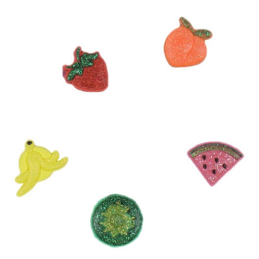Crocs Hänge - Spatel Glitter Fruits -5-pack