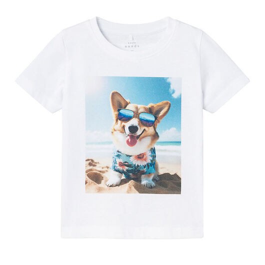 Name It T-shirt - NmmVoto - Bright White//Beach Dog