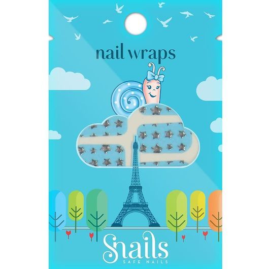 Snails Wrap - Blue Stars