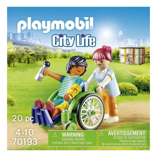 Playmobil City Life - Patient i rullstol - 70193 - 20 Delar