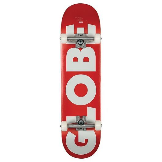 Globe Skateboard - 8, 25'' - G0 Fubar Complete - Vit/Röd