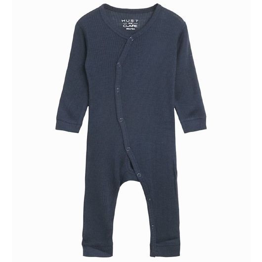 Hust and Claire Onesie - Messi - Ull/Bambu - Marinblå