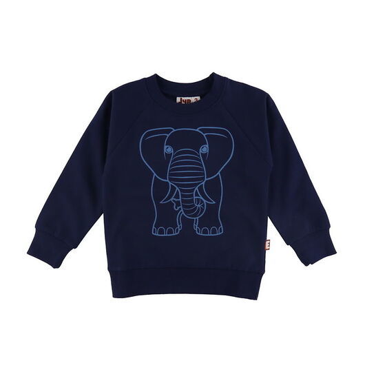 DYR Sweatshirt - Djurbälg - Dark Marinblå Outline Elephant