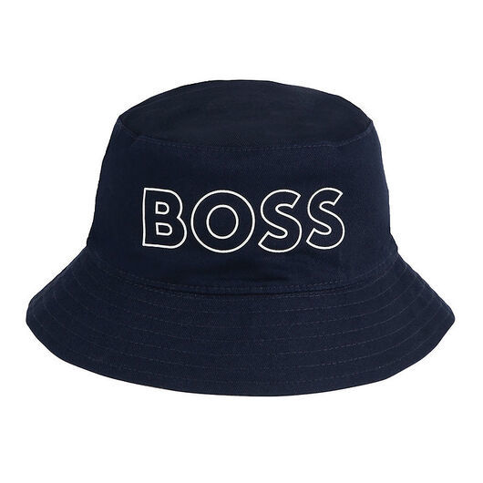 BOSS Bucket Hat - Vändbar - Marinblå/Gråmelerad