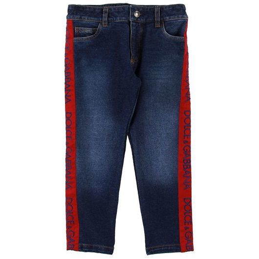 Dolce & Gabbana Jeans - Blå Denim m. Röd