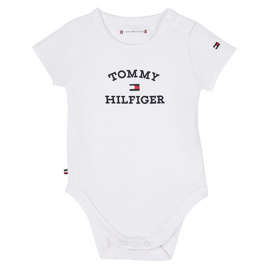Tommy Hilfiger Body k/ä - TH Logo - Vit