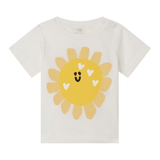 Stella McCartney Kids T-shirt - Vit/Gul m. Sol