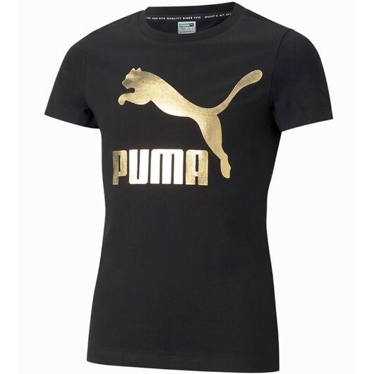 Puma T-shirt - Classics - Svart m. Guldtryck