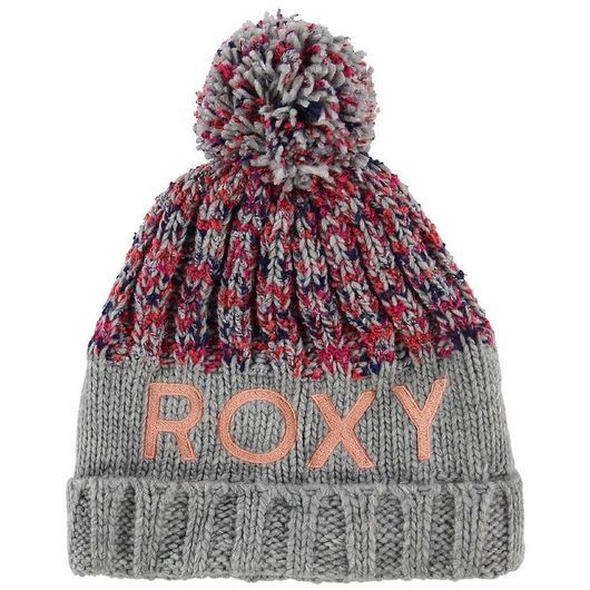 Roxy Mössa - Stickat - Grå m. Tofs/Logo