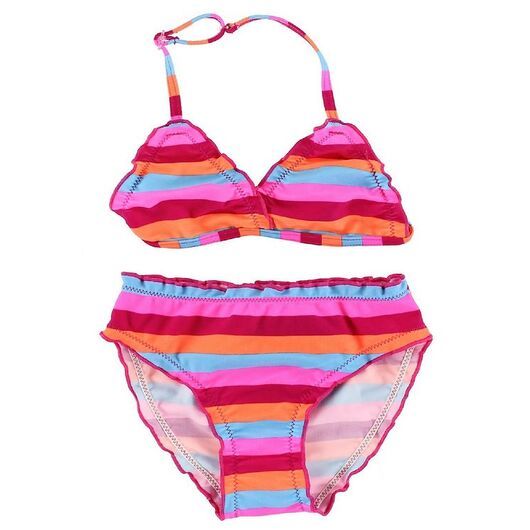 Color Kids Bikini - Vivi - UV40+ - Rosa/Orange/Turkosrandig