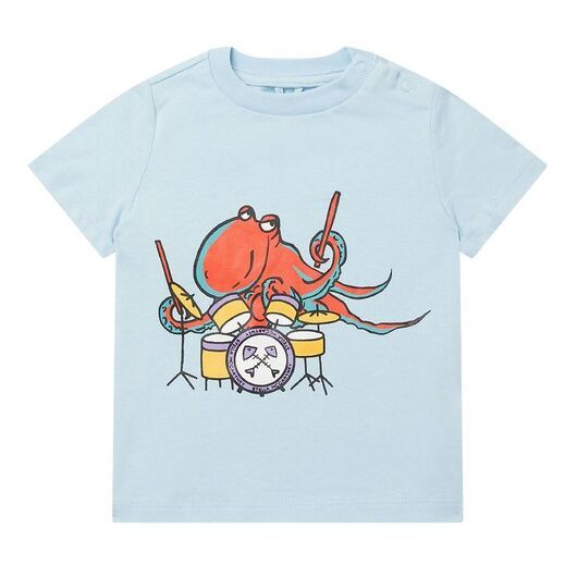 Stella McCartney Kids T-shirt för barn - Ljusblå m. Bläckfisk