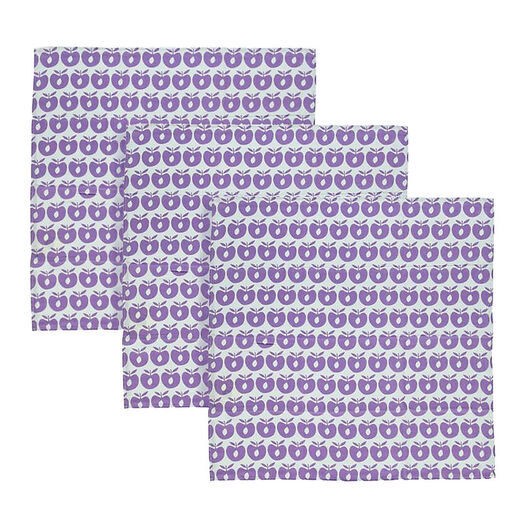 Småfolk Muslinfiltar - 3-pack - 79x79 - Purple Heart