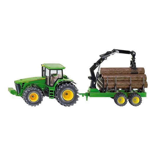 Siku Traktor m. Skogsvagn - John Deere 8430 - 1:50 - Grön