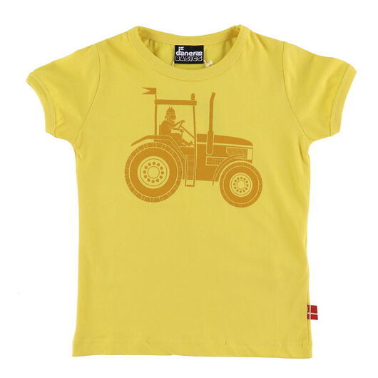 Danefæ T-shirt - Danebasic - Faded Yellow Traktor