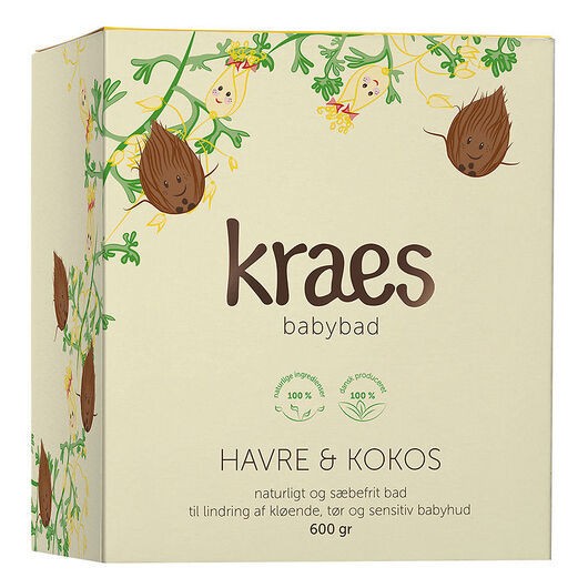 Kraes Babybadkar - Havre & Kokos - 600 g