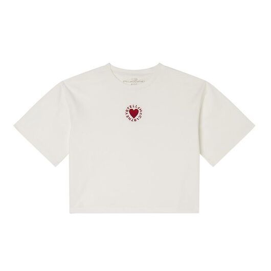 Stella McCartney Kids T-shirt - Beskuren - Vit m. Hjärta