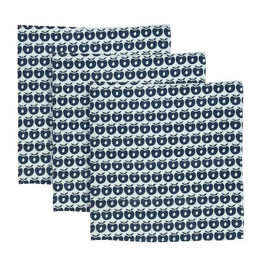 Småfolk Muslinfiltar - 3-pack - 79x79 - Medeltida Blue