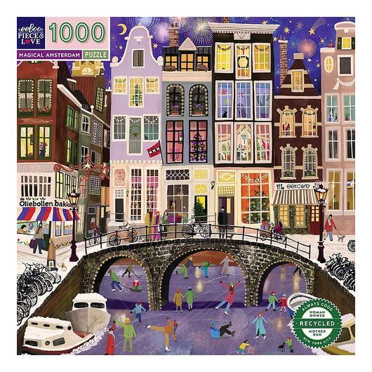 Eeboo Pussel - 1000 Delar - 58, 4x58, 4 cm - Magical Amsterdam