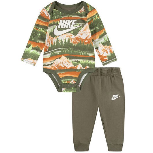 Nike Set - Sweatpants Body l/ä - Medium+ Olive/Orange