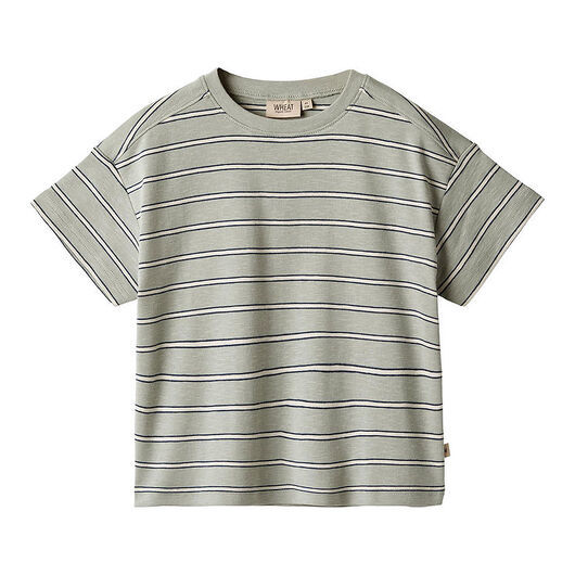 Wheat T-shirt - Tommy - Sea Mist Stripe