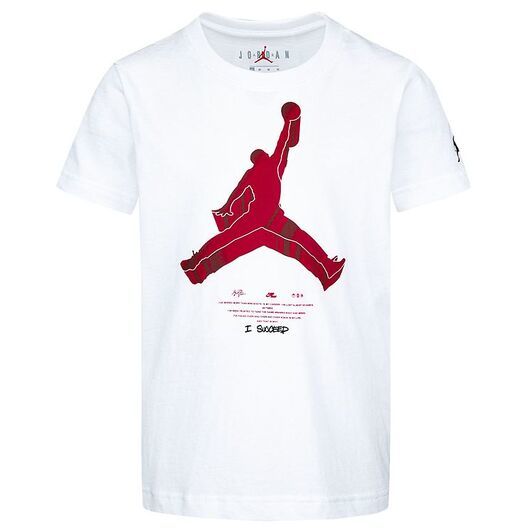 Jordan T-shirt - Jumpman X Nike Action - Vit m. Röd
