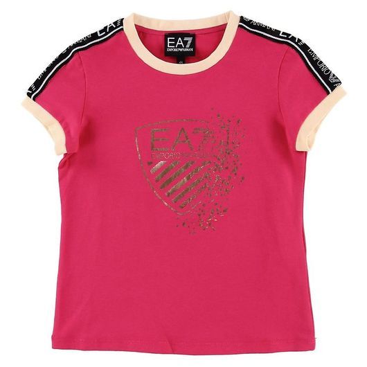 EA7 T-shirt - Rosa m. Tryck/Logorand