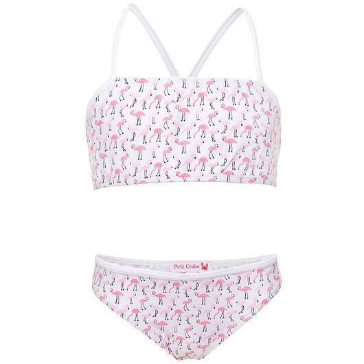 Petit Crabe Bikini - Louise - UV50+ - Vit m. Flamingo