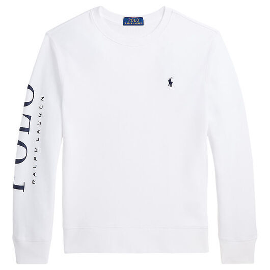 Polo Ralph Lauren Sweatshirt - Vit m. Marinblå