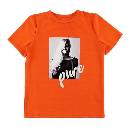 Hound T-shirt - Orange m. Tryck
