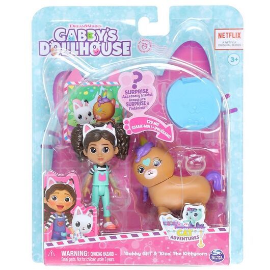 Gabby's Dollhouse Set - 6 Delar - Gabby Girl & Kico The Kittycor