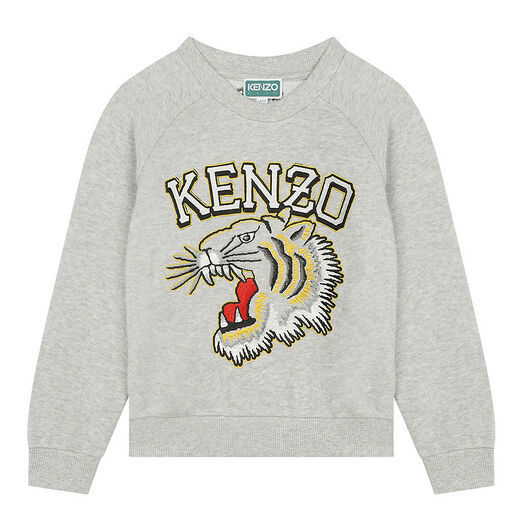 Kenzo Sweatshirt - Gråmelerad m. Tiger