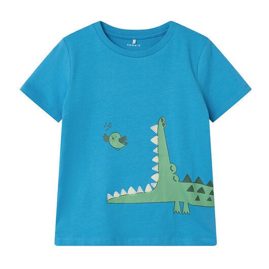 Name It T-shirt - NmmHellan - Svenska Blue m. Krokodiler