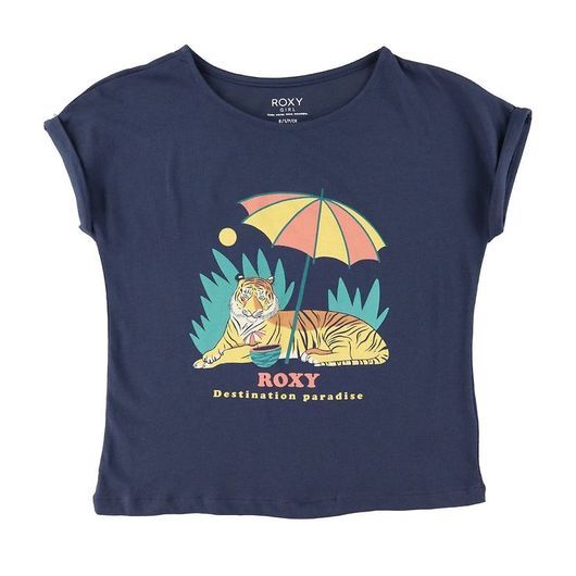 Roxy T-shirt - Pojkvän - Marinblå m. Tiger